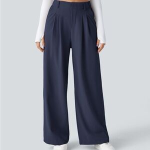 HALARA Flex High Waisted Pocket Wide Leg Waffle Work Pants